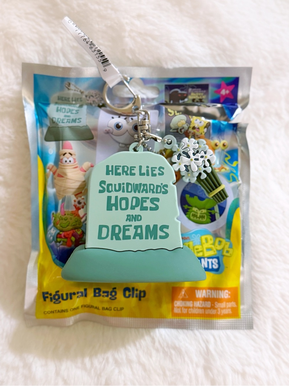 SpongeBob SquarePants Halloween Figural Bag Clip “SQUIDWARD TOMBSTONE